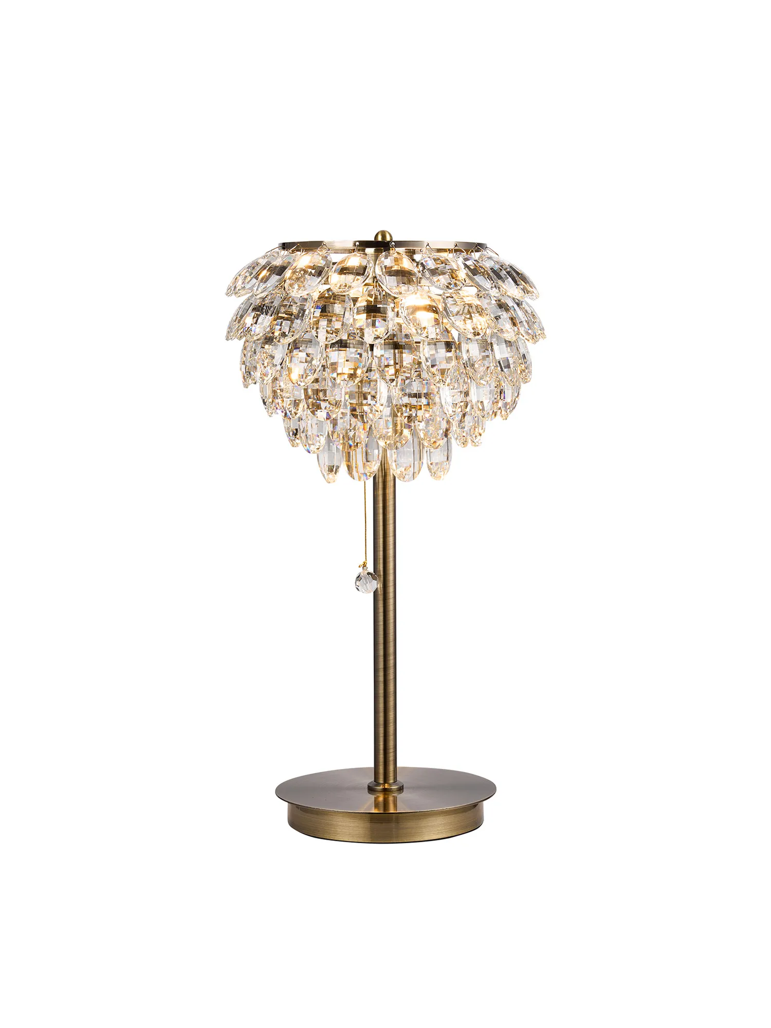Coniston Antique Brass Crystal Table Lamps Diyas Designer Table Lamps